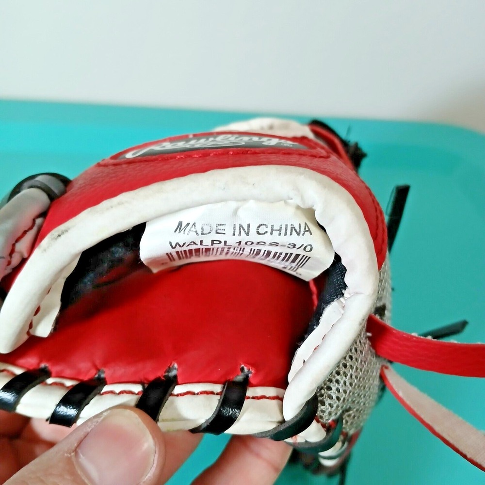 Rawlings Right Hand RHT Series 10" T-Ball Youth Baseball Glove PL10SS Red G1 - Picture 10 of 11